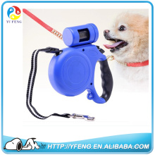 2016 coleira de cão retrátil de alta qualidade com luz LED piscando